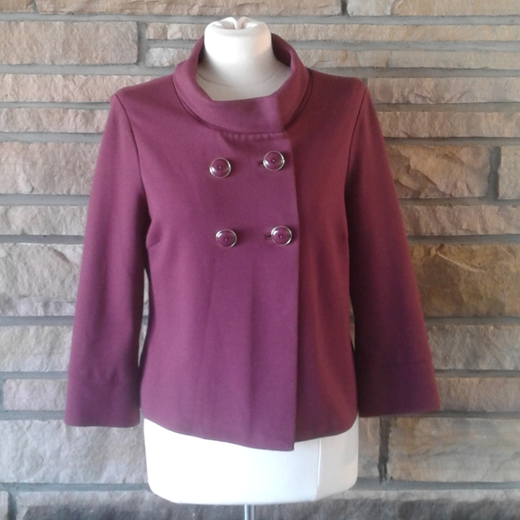Banana Republic Maroon Jersey Knit Jacket - Picture 1 of 4